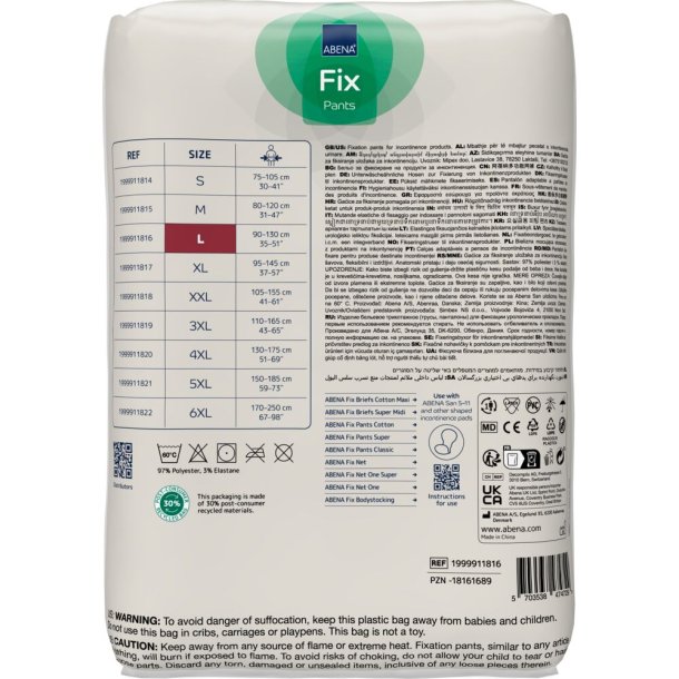 Abena Fix Pants Fikseringsbukser Large