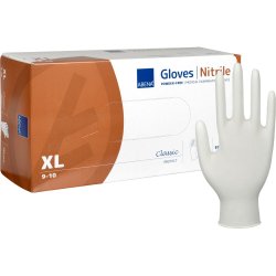 Abena Classic Engangshandsker i nitril, hvid, pudderfri