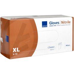 Abena Classic Engangshandsker i nitril, hvid, pudderfri