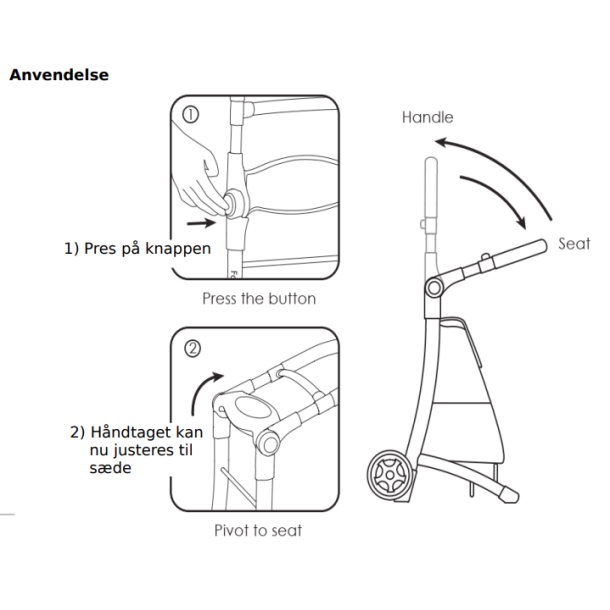 Koala Indkbstrolley Orange/Gr