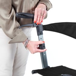 Vitility Rollator - Koral Sort - Dobbelt foldbar Demomodel