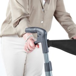 Vitility Rollator - Koral Sort - Dobbelt foldbar Demomodel