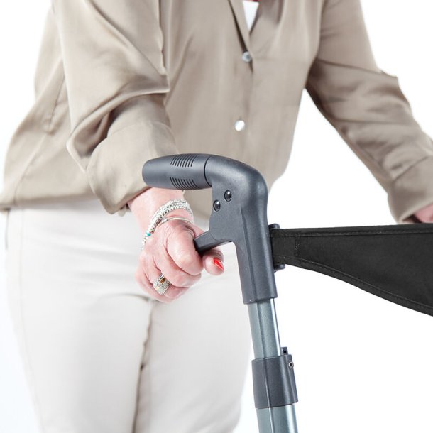 Vitility Rollator - Koral Sort - Dobbelt foldbar Demomodel