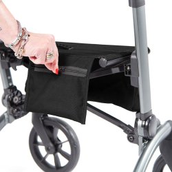 Vitility Rollator - Koral Sort - Dobbelt foldbar Demomodel
