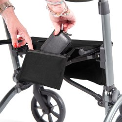 Vitility Rollator - Koral Sort - Dobbelt foldbar Demomodel