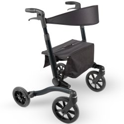 Vitility Rollator - Koral Sort - Dobbelt foldbar Demomodel