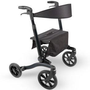 Vitility Rollator - Koral Sort - Dobbelt foldbar Demomodel