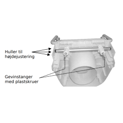 Toiletforh�jer h�jdejusterbar med arml�n