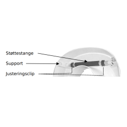 Toiletforh�jer h�jdejusterbar med arml�n