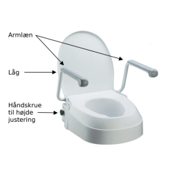 Toiletforh�jer h�jdejusterbar med arml�n