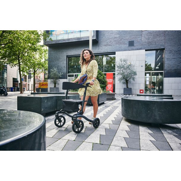 Vitility Rollator - Koral Sort - Dobbelt foldbar Demomodel