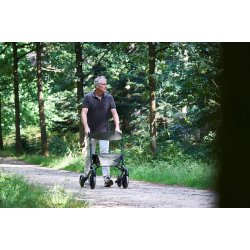 Vitility Rollator - Koral Sort - Dobbelt foldbar Demomodel