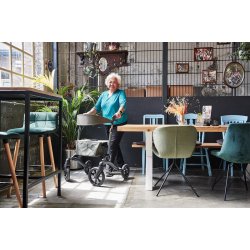 Vitility Rollator - Koral Sort - Dobbelt foldbar Demomodel