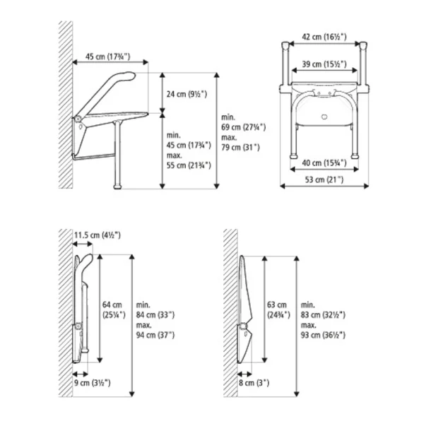 Etac Relax Bades�de Hvid